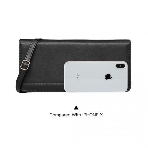 Miss Lulu Multi Use Purse Clutch Mini Shoulder Bag - Black