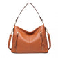 Miss Lulu Classic Style Slouch Shoulder Bag - Brown