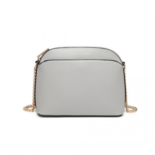 Miss Lulu Cross-Body Sleek Handbag - Grey