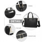 Miss Lulu Leather Look Classic Handbag Tote Bag - Black