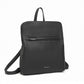 Miss Lulu Chic Minimalist PU Leather Backpack - Black