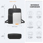 Miss Lulu Chic Minimalist PU Leather Backpack - Black