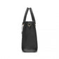 Miss Lulu Chic V-Quilted PU Leather Sophisticated Handbag - Black