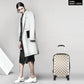 Kono Multifaceted Diamond Pattern Hard Shell 20 Inch Suitcase - Gold