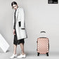 Kono Multifaceted Diamond Pattern Hard Shell 20 Inch Suitcase - Nude (Rose Gold)