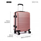 Kono Abs Sculpted Horizontal Design 28 Inch Suitcase - Nude