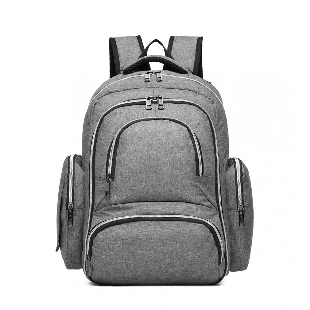 Kono Large Capacity Multi Function Baby Diaper Backpack Grey