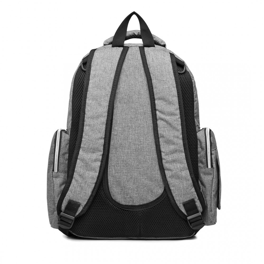 Kono Large Capacity Multi Function Baby Diaper Backpack Grey