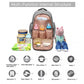Kono Large Capacity Multi Function Baby Diaper Backpack Polka Dot Grey