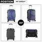Kono Multifaceted Diamond Pattern Hard Shell 20 Inch Suitcase - Navy
