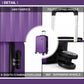 Kono Vertical Stripe Hard Shell Suitcase 20 Inch Luggage Set Purple