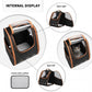 Kono Lightweight Portable Breathable Folding Pet Backpack - Black / Brown
