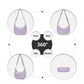 Water-Resistant Portable Crescent Shoulder Cross Body Bag - Purple