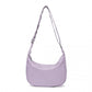 Water-Resistant Portable Crescent Shoulder Cross Body Bag - Purple