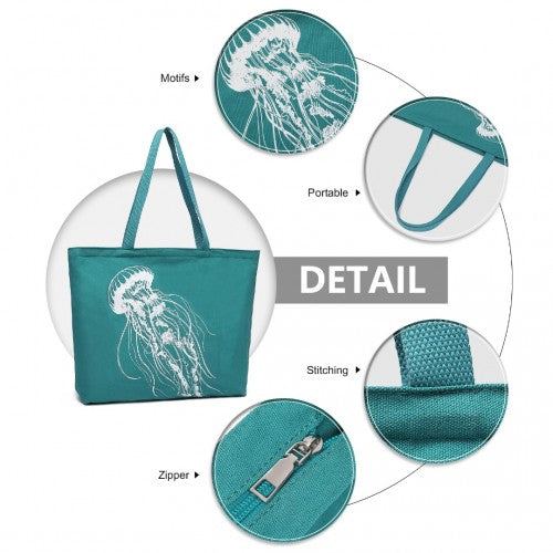 Reusable Canvas Shopping Tote Bag - Green