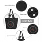 Durable Canvas Shopping Shoulder Bag - Black