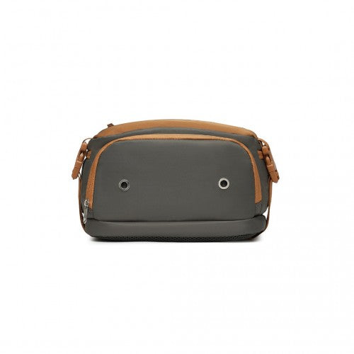 Water Resistant Functional Backpack with Shoe Compartment & USB Charging Port - Grey