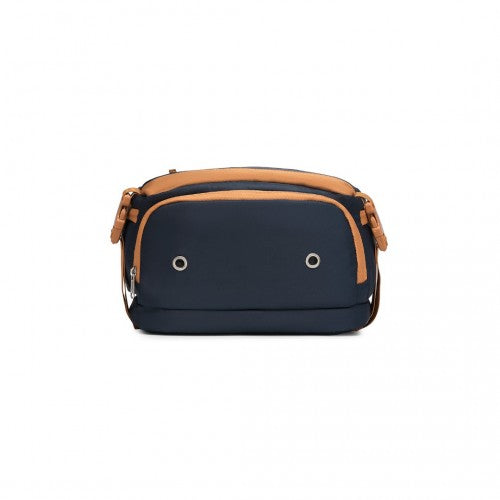 Water Resistant Functional Backpack with Shoe Compartment & USB Charging Port - Navy