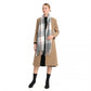 Acrylic Fashion Women's Long Shawl Grid Tassel Winter Warm Oversized Scarf - Grey