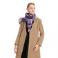 Acrylic Fashion Women's Long Shawl Grid Tassel Winter Warm Oversized Scarf - Purple