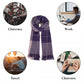Acrylic Fashion Women's Long Shawl Grid Tassel Winter Warm Oversized Scarf - Purple