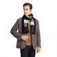 Men's Fashion Irregular Grid Winter Scarf For Warmth And Style - Navy