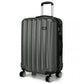Kono Vertical Stripe Hard Shell Suitcase 20 Inch Luggage Set Grey