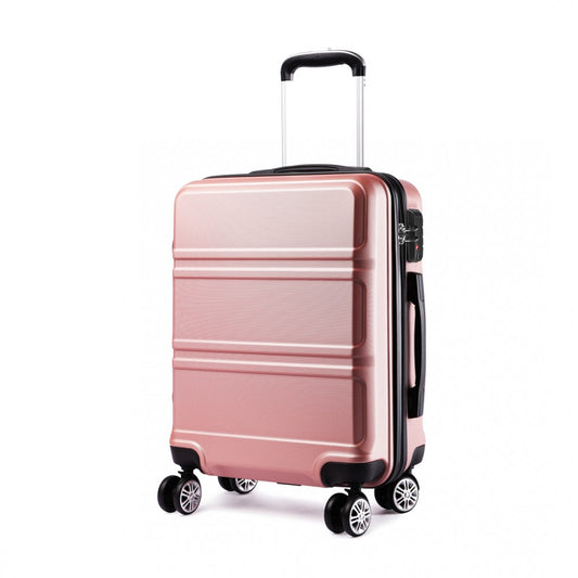 Kono Abs Sculpted Horizontal Design 28 Inch Suitcase - Nude