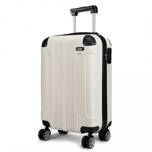 Kono 19 Inch Abs Hard Shell Suitcase Luggage - Beige