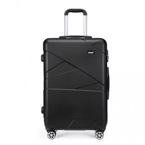 Kono 28 Inch Bandage Effect Hard Shell Suitcase - Black