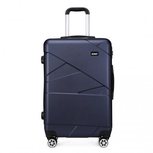 Kono 20 Inch Bandage Effect Hard Shell Suitcase - Navy
